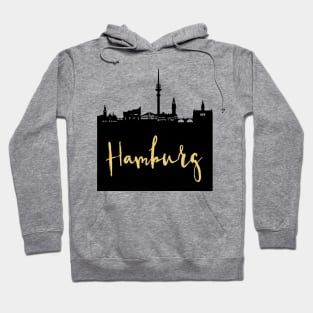 HAMBURG GERMANY DESIGNER SILHOUETTE SKYLINE ART Hoodie